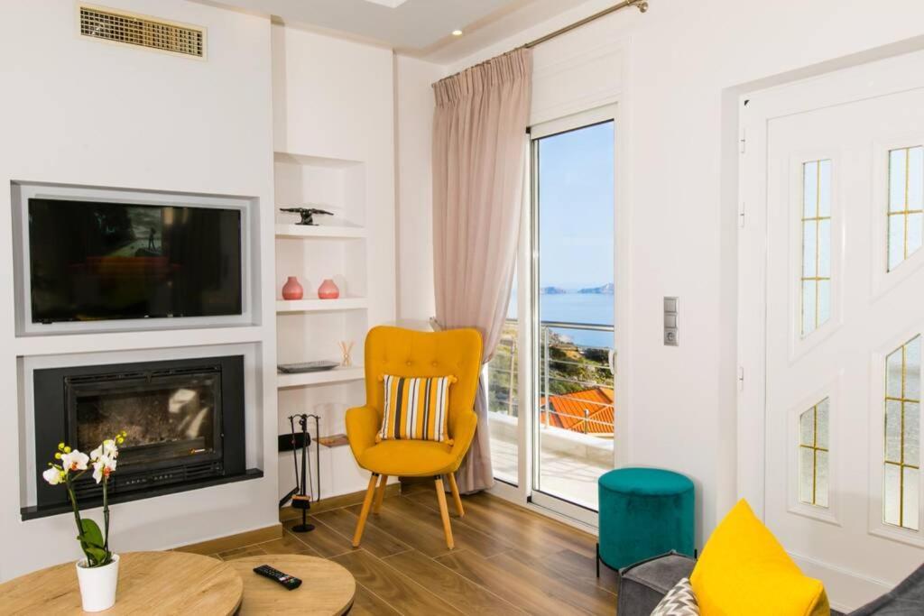 Chrysi'S Ocean View Retreat Villa Kerames ภายนอก รูปภาพ