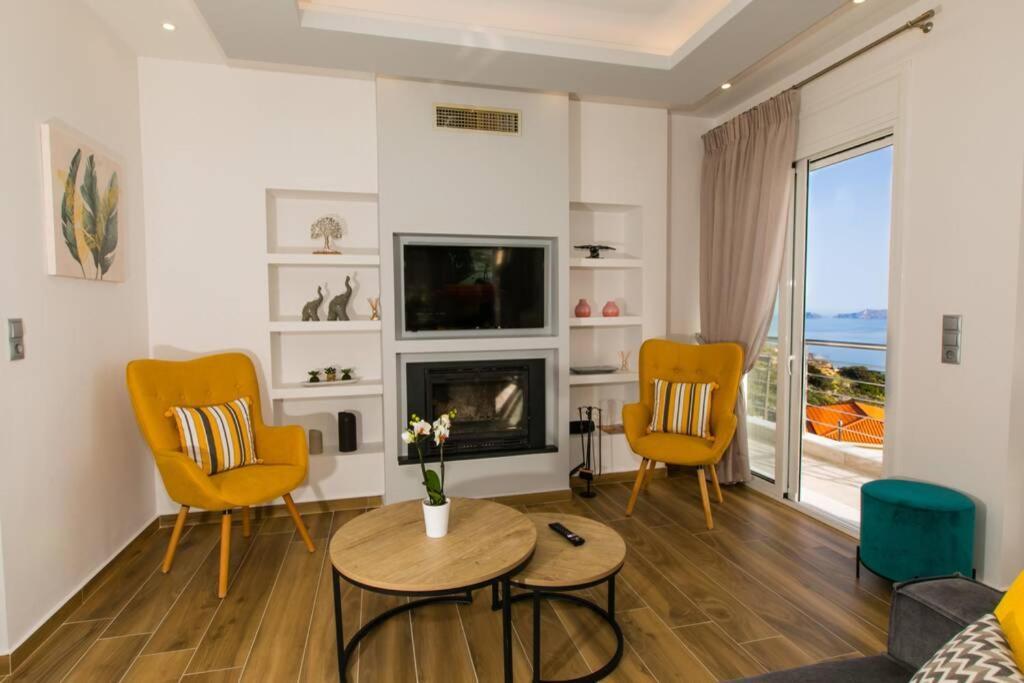 Chrysi'S Ocean View Retreat Villa Kerames ภายนอก รูปภาพ